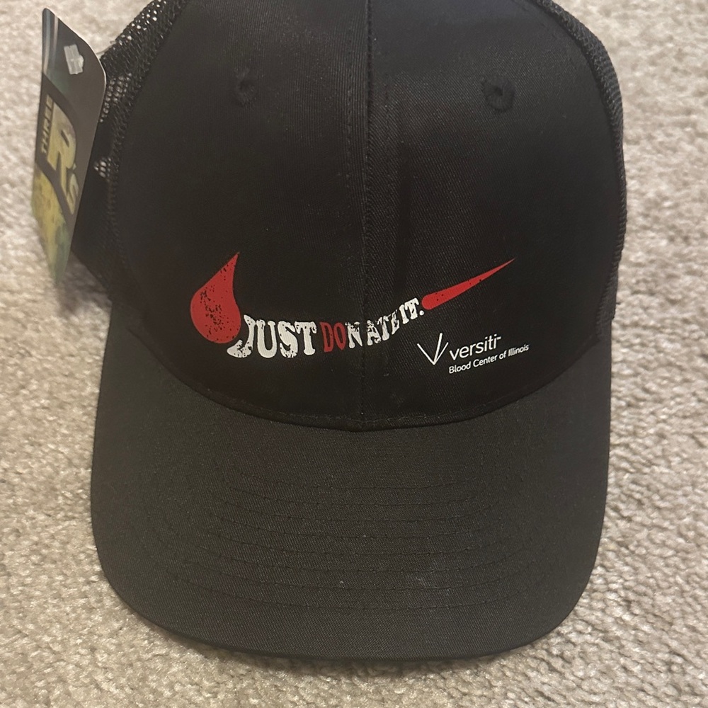 Just Don Black Hat with Red and White Logo